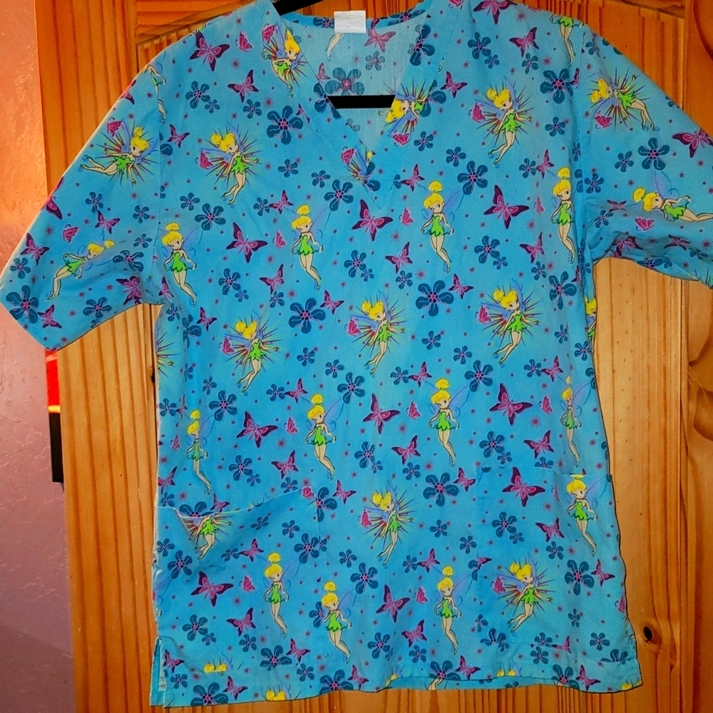 Tinkerbell Scrub Top